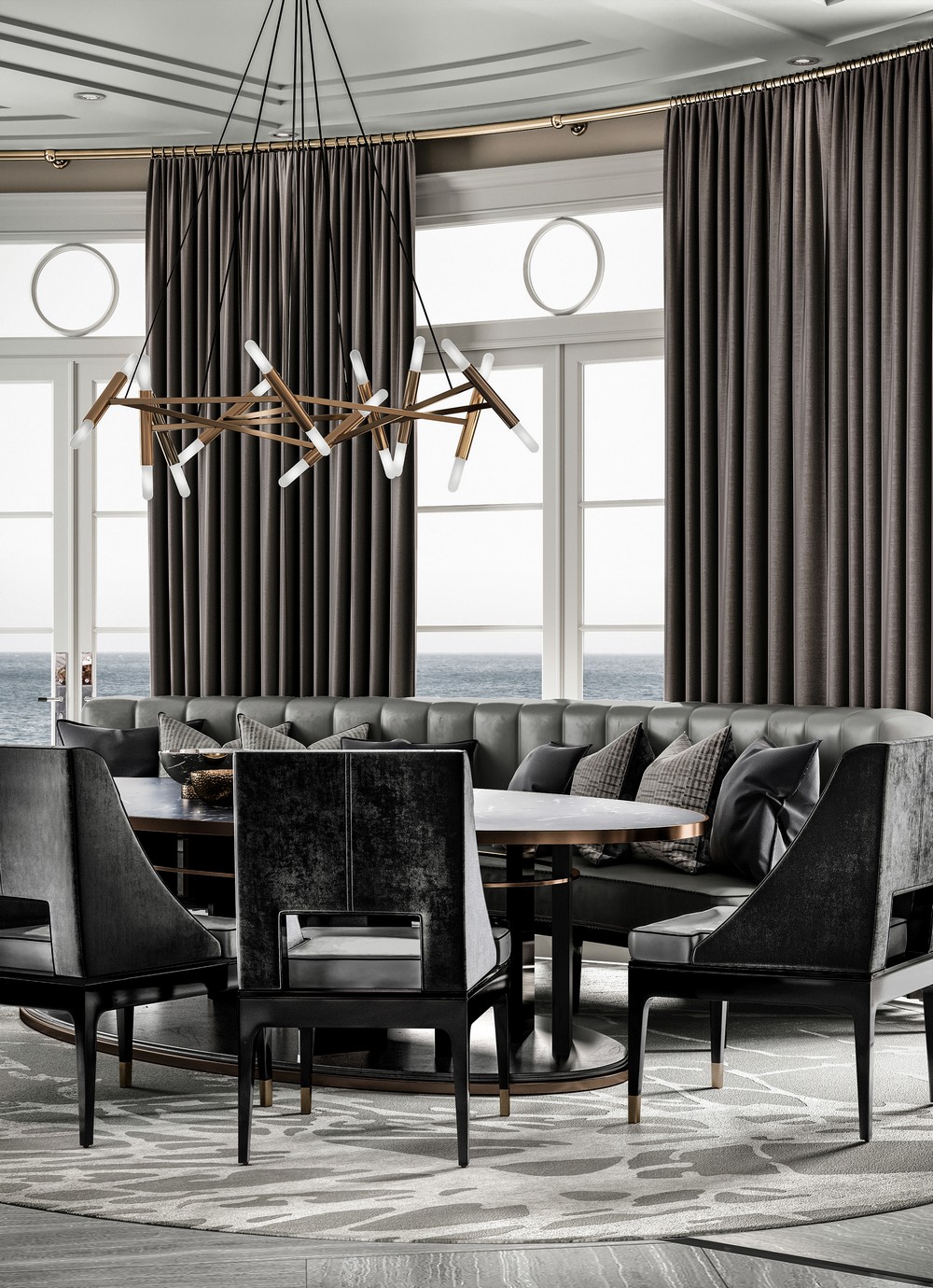 Ultra-Luxury Dining Rooms by Ferris Rafauli